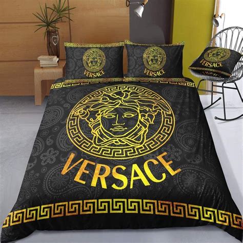 versace duvet cover black set|black versace duvet cover.